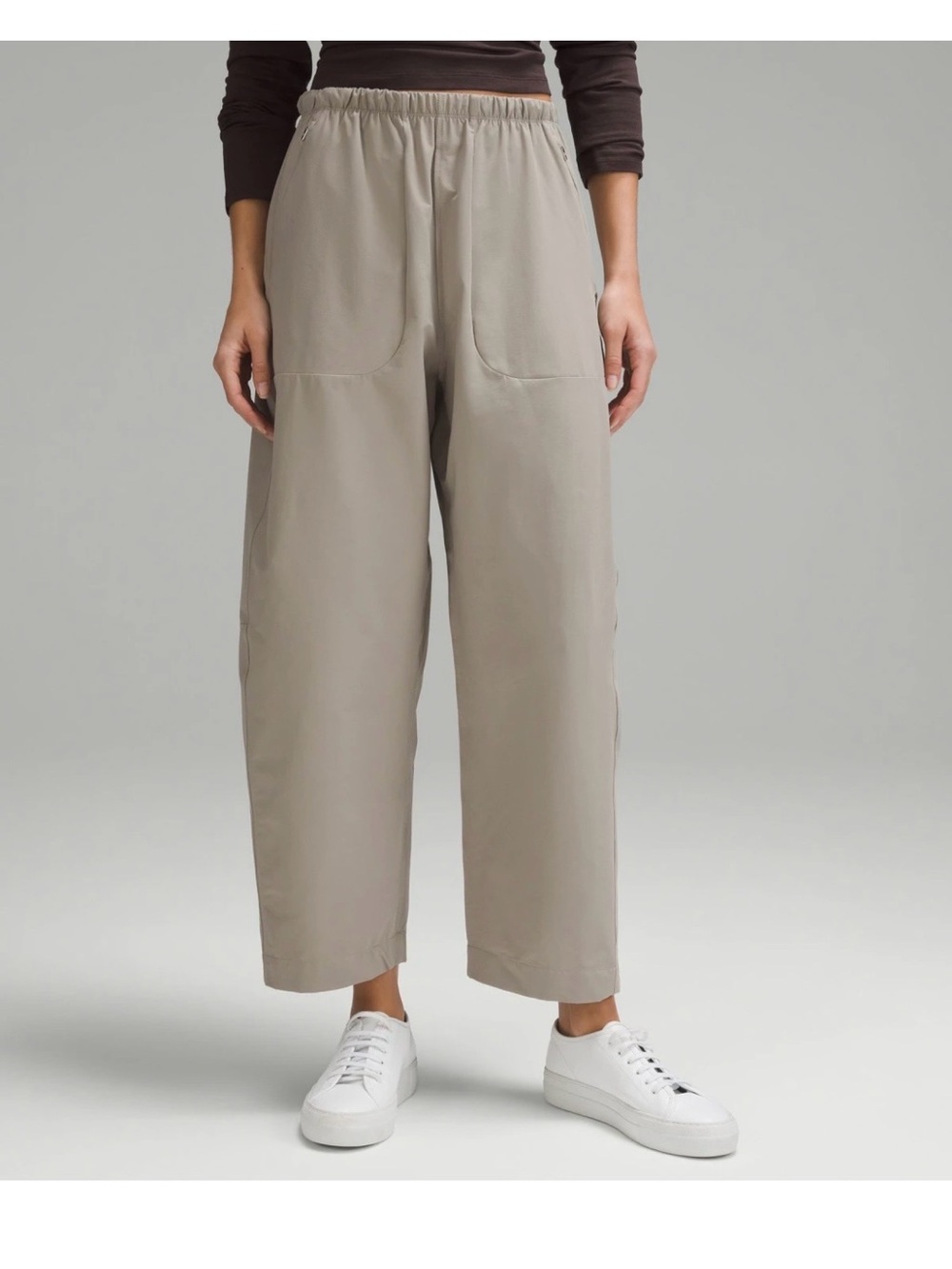 lululemon athletica Wide-Leg Pull-On Pants in Light Taupe